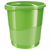 Odpadkový koš Esselte VIVIDA - plastový, zelený, objem 14 l