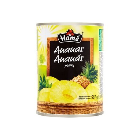 Hamé Ananas plátky v sladkém nálevu 567g