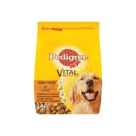 Pedigree Vital Protection Drůbeží maso a zelenina kompletní krmivo pro dospělé psy 2,4kg