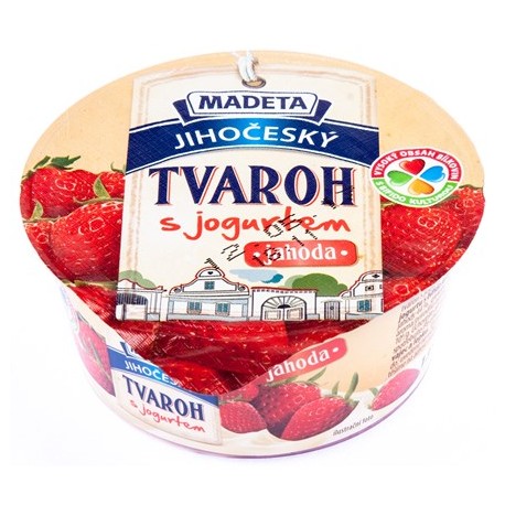 Madeta Jihočeský Tvaroh s jogurtem jahoda 135g